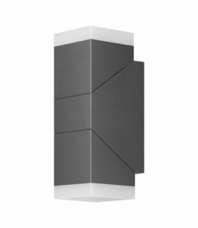 Lampa elewacyjna podwójna, MORPH LED 12W, 1100lm, IP54, 4000K, szara Orno AD-OP-6614GLPM4