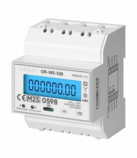 3-fazowy licznik energii elektrycznej, 100A, MID, 4 moduły, DIN TH-35mm Orno OR-WE-528