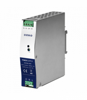 Zasilacz przemysłowy, na szynę DIN, 24VDC 3,2A 77W, w metalowej obudowie Orno OR-PSU-1674