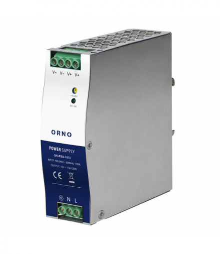 Zasilacz przemysłowy na szynę DIN, 12VDC 10A 120W, obudowa metalowa Orno OR-PSU-1673