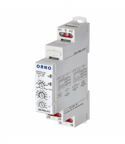 Automat schodowy Economic, 6 trybów pracy, 16A, 1Z, 230 VAC Orno OR-PRE-473