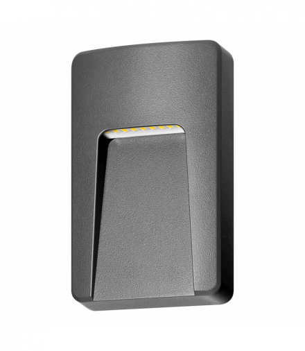 SLIGO LED 3W, lampa elewacyjna, 240lm, IP65, 4000K, prostokątna, szara Orno AD-OP-6607GL4