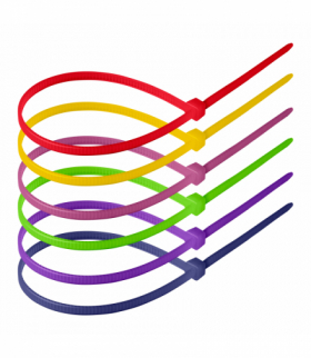 Zestaw opasek kablowych 4.8x300mm, neonowe, 120 sztuk, W zestawie kolor czerwony, żółty, różowy, zielony, fioletowy, niebieski Orno OR-AE-13315/NO