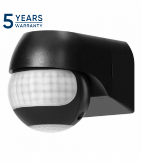 Czujnik ruchu 180° IP44, 800W, max 15m, mini, czarny Orno OR-CR-286/B