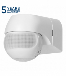 Czujnik ruchu 180° IP44, 800W, max 15m, mini, biały Orno OR-CR-286/W