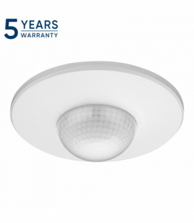 Czujnik ruchu i obecności 360°, IP20, 2000W, 3 sensory, regulacja zasięgu Ø3m-20m, biały Orno OR-CR-295/W