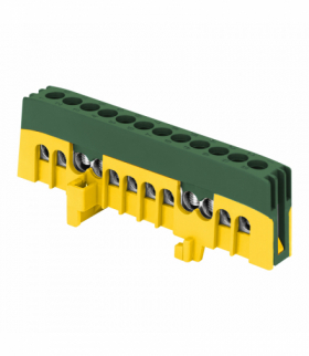 Listwa zaciskowa izolowana PRO PE, 12 przewodów, zielony Orno OR-LZ-8208/12/GN