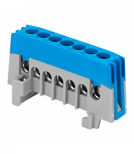 Listwa zaciskowa izolowana PRO, N, 7 przewodów, niebieski Orno OR-LZ-8208/7/BL