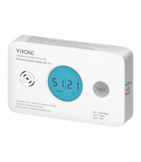 Bateryjny czujnik tlenku węgla (czadu), 2xAA, żywotność sensora 10 lat Orno DC-10