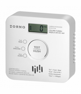 Bateryjny czujnik tlenku węgla (czadu) 2xAA, żywotność sensora 10lat, Tuya Smart Wi-Fi Orno OR-DC-641