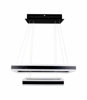 VT-101-2D-B-N 115W Lampa Wisząca, Klosz: Aluminium, Barwa: ciepła 3000K, Ściemniana, Czarny, 6300lm, 600x1200mm, V-TAC 213987