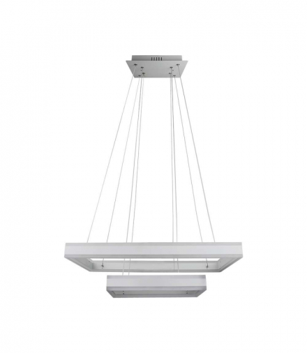 VT-101-2D-W-N 115W Lampa Wisząca, Klosz: Aluminium, Barwa: ciepła 3000K, Ściemniana, Biały, 6300lm, 600x1200mm, V-TAC 213986