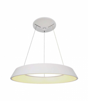 VT-7755 48W Lampa wisząca dekoracyjna LED Triac, Ściemniana, neutralna 4000K, Kolor: Biały, 5000lm, 485x1030mm, V-TAC 6904