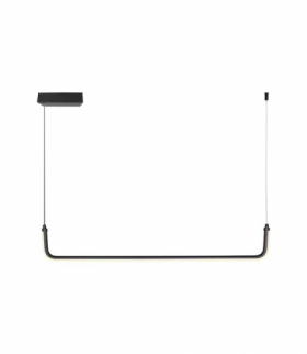 VT-7769 12W Lampa wisząca dekoracyjna LED neutralna 4000K, Kolor: Czarny, 1200lm, 905x140mm, V-TAC 6939