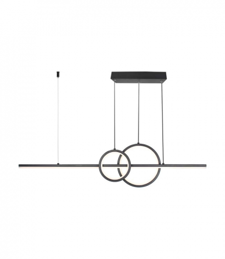 VT-7767 15W Lampa wisząca dekoracyjna LED neutralna 4000K, Kolor: Czarny, 1500lm, 915x215mm, V-TAC 6935