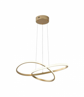 VT-7799-PG 20W Dekoracyjna lampa wisząca LED ( D500 ), Barwa: ciepła 3000K, Obudowa: Złota, 2540lm, 500x1000mm, V-TAC 8014