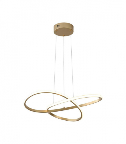 VT-7799-PG 20W Dekoracyjna lampa wisząca LED ( D500 ), Barwa: ciepła 3000K, Obudowa: Złota, 2540lm, 500x1000mm, V-TAC 8014