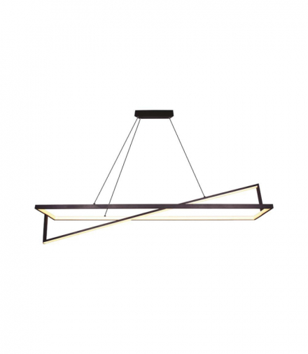 VT-7756 45W Lampa wisząca dekoracyjna LED TRIAC, Ściemniana, Barwa: ciepła 3000K, Kolor: Czarny, 4470lm, 1140x160x1580mm, V-TAC 6906