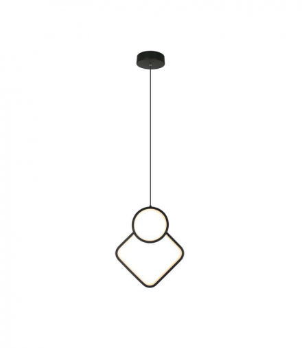 VT-7917-B 12W Metalowa lampa wisząca LED ciepła 3000K, Obudowa: Czarna, 1300lm, 280x1960mm, V-TAC 14998