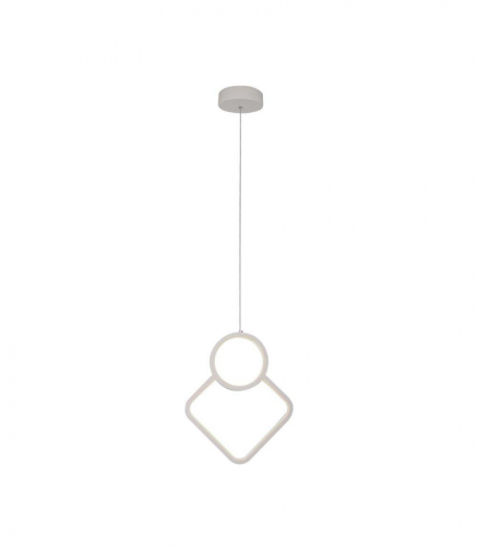 VT-7917-W 12W Metalowa lampa wisząca LED ciepła 3000K, Obudowa: Biała, 1300lm, 280x1960mm, V-TAC 15000