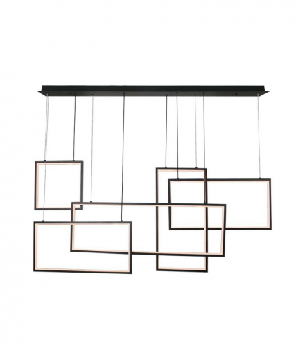 VT-7923-B 50W Dekoracyjna lampa wisząca LED ciepła 3000K, Obudowa: Czarna, 4800lm, 1200x1580mm, V-TAC 15344