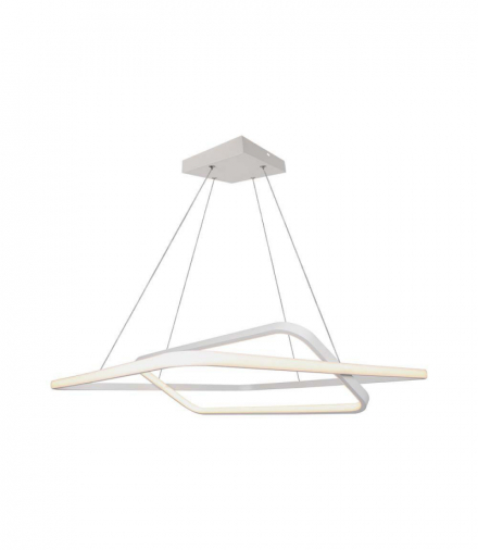 VT-7909-W 50W Metalowa lampa wisząca LED neutralna 4000K, Obudowa: Biała TRIAC, Ściemniana /, 5150lm, 600x600x1230mm, V-TAC 14989