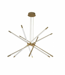 VT-7922-G 50W Dekoracyjna lampa wisząca LED D:85xH31xH120CM ciepła 3000K, Obudowa: Złota, 4480lm, V-TAC 15343