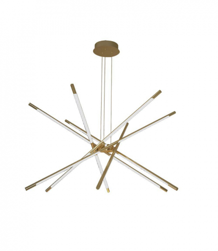 VT-7922-G 50W Dekoracyjna lampa wisząca LED D:85xH31xH120CM ciepła 3000K, Obudowa: Złota, 4480lm, V-TAC 15343