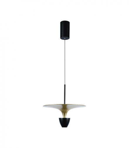 VT-7832-BG 9W Lampa wisząca LED neutralna 4000K, Kolor: Czarny, Obudowa: Złota, 1000lm, 300x1400mm, V-TAC 10085