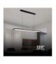 VT-7821-B 24W Lampa wisząca LED (80*100CM), Barwa: ciepła 3000K, Obudowa: Czarna, 3000lm, 800x200x1040mm, V-TAC 10046
