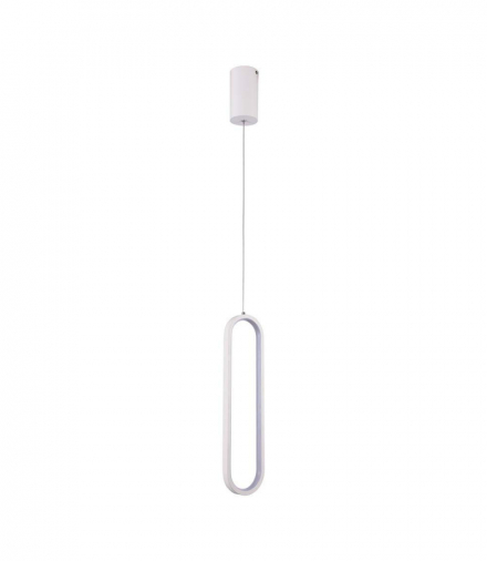 VT-7829-W 13W Lampa wisząca LED (40CM), Barwa: ciepła 3000K, Obudowa: Biała, 1500lm, 100x70x1530mm, V-TAC 10074