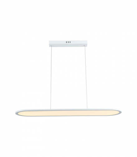 VT-7821-W 24W Lampa wisząca LED, Barwa: ciepła 3000K, Obudowa: Biała, 3000lm, 800x200x1040mm, V-TAC 10048