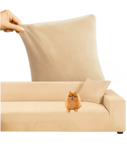 Pokrowiec na kanapę, 145-185cm, welur elastyczny, beżowy Ruhhy 26031 18290