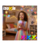 Mikrofon do karaoke dla dzieci, bezprzewodowy, z głośnikiem bluetooth, kolorowe podświetlanie RGB, 4 tryby modulacji, funkcją magicznego głosu, USB-C, królik, biały Izoxis 27047 18784