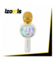 Mikrofon do karaoke dla dzieci, bezprzewodowy, z głośnikiem bluetooth, kolorowe podświetlanie RGB, 4 tryby modulacji, funkcją magicznego głosu, USB-C, królik, biały Izoxis 27047 18784