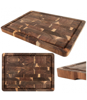 Deska sztorcowa do krojenia i serwowania z drewna akacjowego, duża, masywna, gruba, 43x33x3cm, Ruhhy 26924 18787