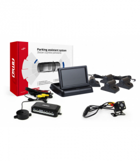 Zestaw czujników parkowania TFT02 4,3" z kamerą HD-315-LED 4 sensory czarne Truck AMiO 02737