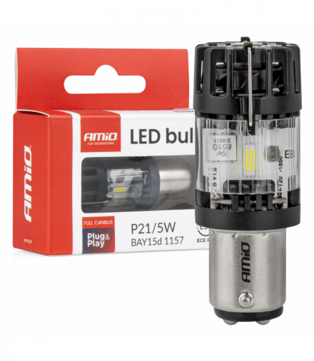 Żarówka LED LumiTec BAY15D P21/5W 12V FULL CANBUS biała 1 szt. AMiO 04689