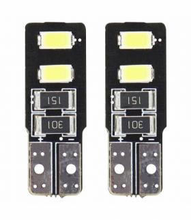Żarówki LED CANBUS 4SMD 5730 T10 W5W White AMiO 01630
