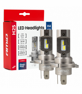 Żarówki samochodowe LED seria H25 CANBUS H4 H19 12V 36W AMiO 04711