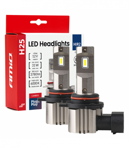 Żarówki samochodowe LED seria H25 CANBUS HIR2 9012 12V 31W AMiO 04716