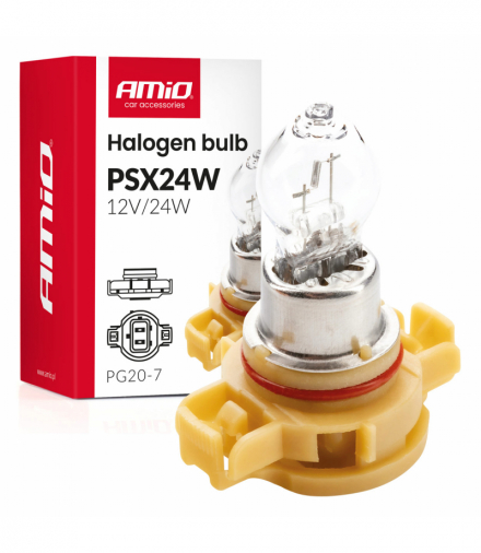 Żarówka halogenowa PSX24W PG20-7 12V 24W AMiO 04411