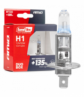 Żarówki halogenowe H1 12V 55W LumiTec NEXT GENERATION +135% DUO AMiO 04402