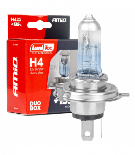 Żarówki halogenowe H4 12V 60/55W LumiTec NEXT GENERATION +135% DUO AMiO 04404