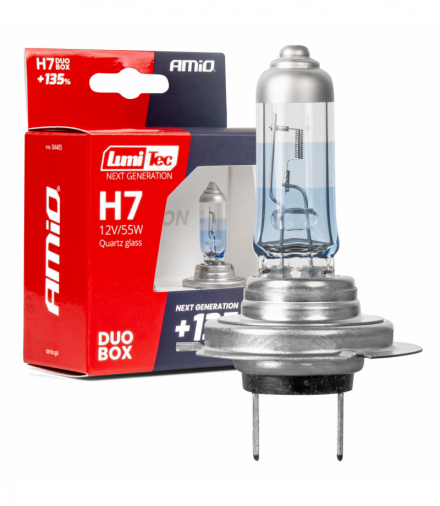Żarówki halogenowe H7 12V 55W LumiTec NEXT GENERATION +135% DUO AMiO 04405