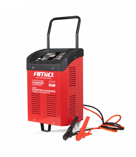 Prostownik z funkcją rozruchu max 40A 12V 24V rozruch 300A AMiO 04500