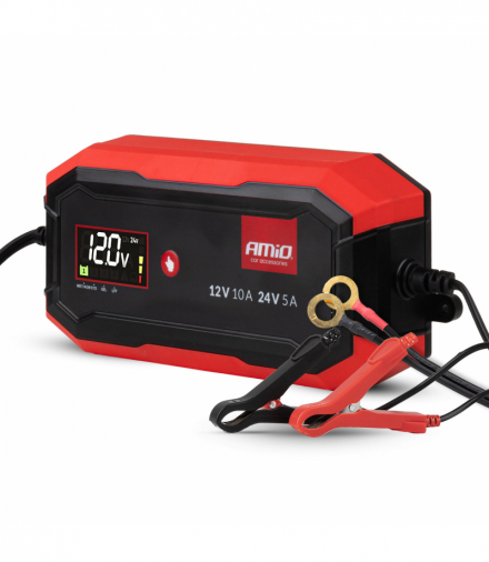 Prostownik cyfrowy AGM GEL STD LFP MAX 10A 12V 24V PRO AMiO 04528