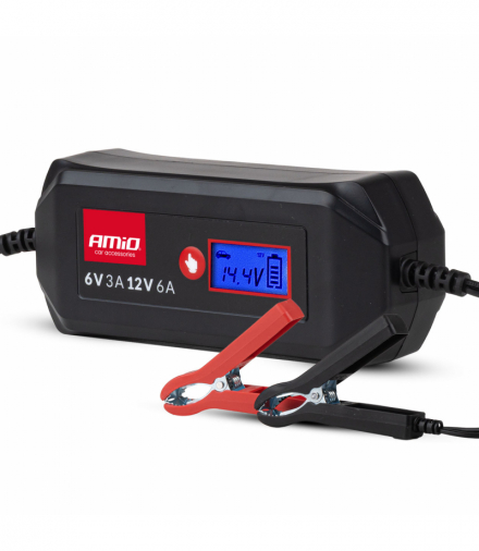 Prostownik cyfrowy STD GEL AGM WET MAX 6A 6V 12V AMiO 04524