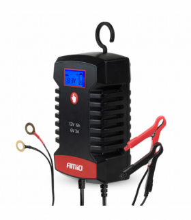 Prostownik cyfrowy AGM GEL STD LFP MAX 6A 6V 12V PRO HOOK AMiO 04532