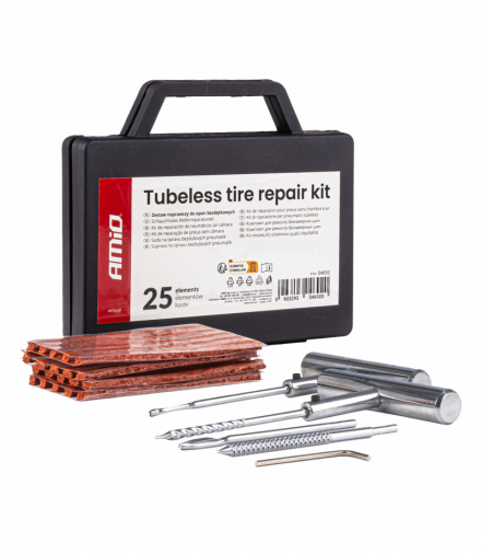 Zestaw naprawczy do opon bezdętkowych 25szt. AMiO 04692